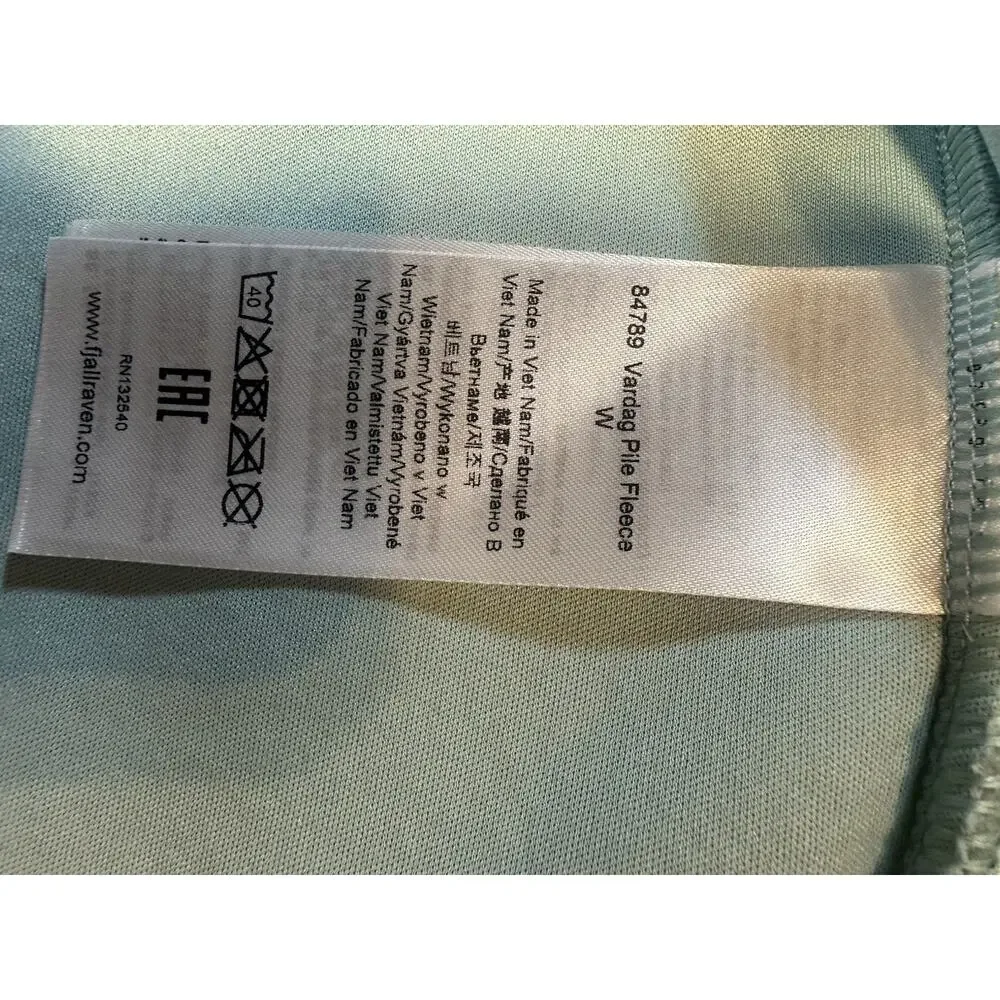 Fjallraven Vardag Pile Fleece Jacket Women’s XL Mint Green Full Zip NWOT